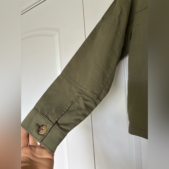 NWT Utility Army Coat, Kohl's Drew Green Cargo, Spring Jacket, Cotton, Olive, S - Picture 6 of 15